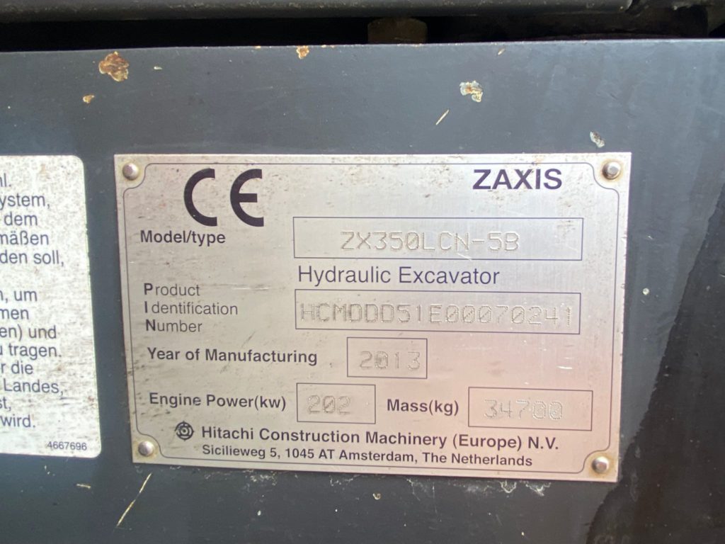 Hitachi ZX 350 LCN -5B, Kettenbagger – Bild 10