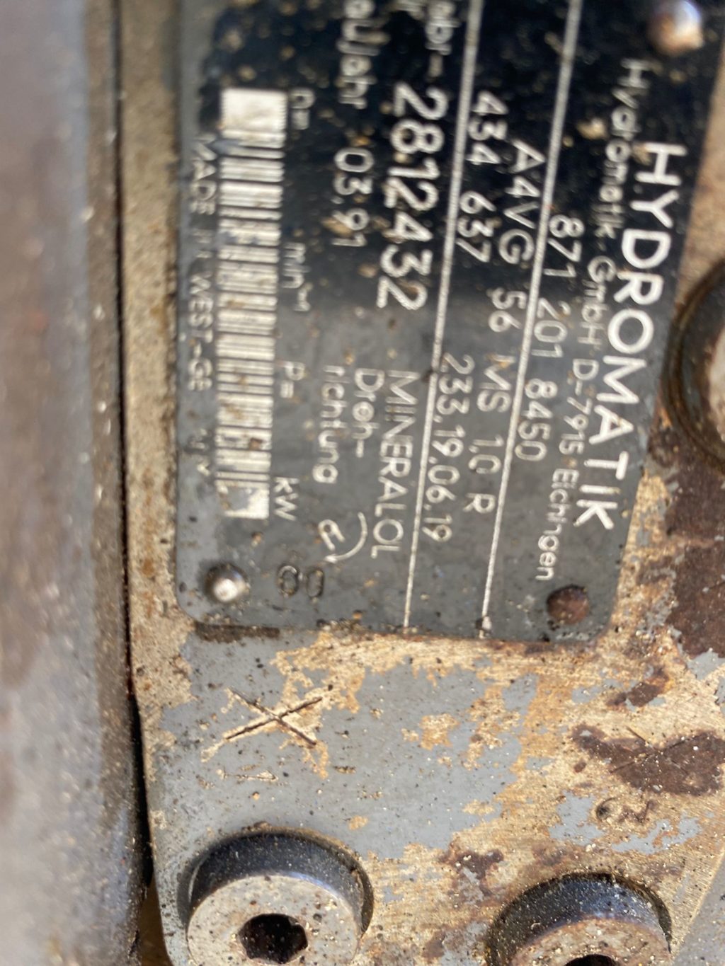 Hydraulikpumpe Hydromatik  A8VO80  aus ZM 19 – Bild 6
