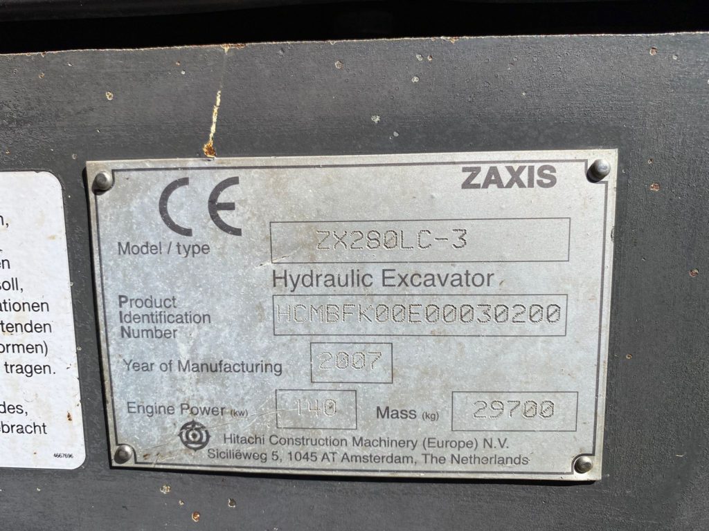 Hitachi ZX 280LC -3, Kettenbagger – Bild 2