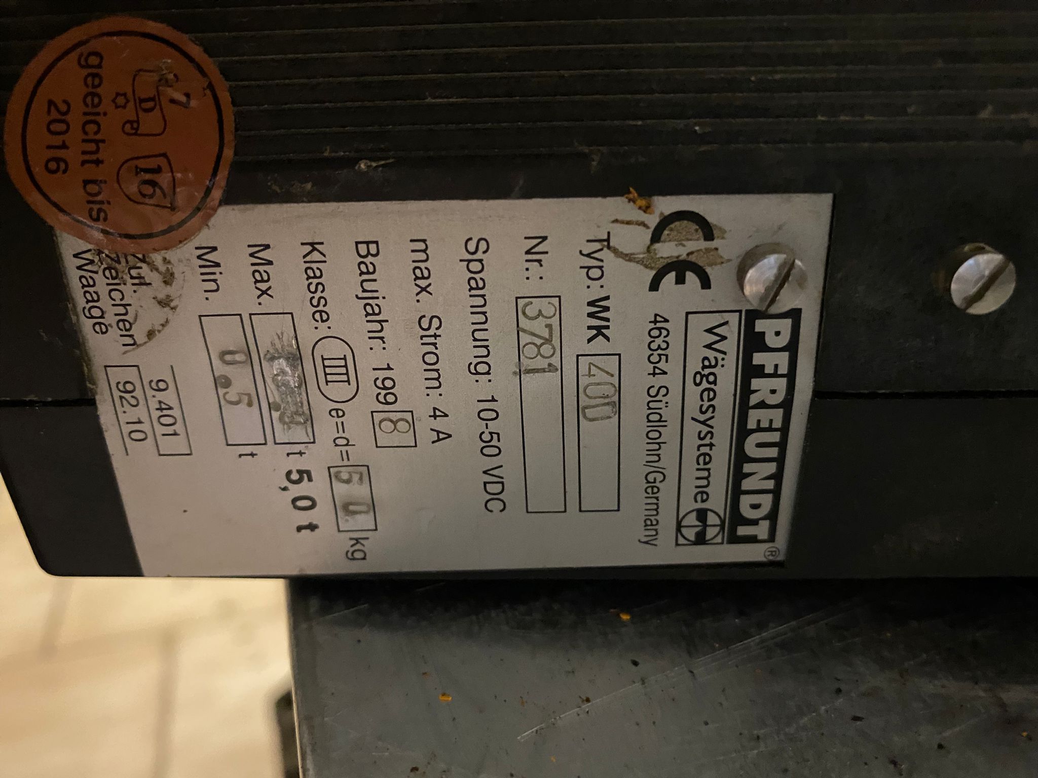 Waage Pfreundt WK 40D aus Komatsu WA380 – Bild 5