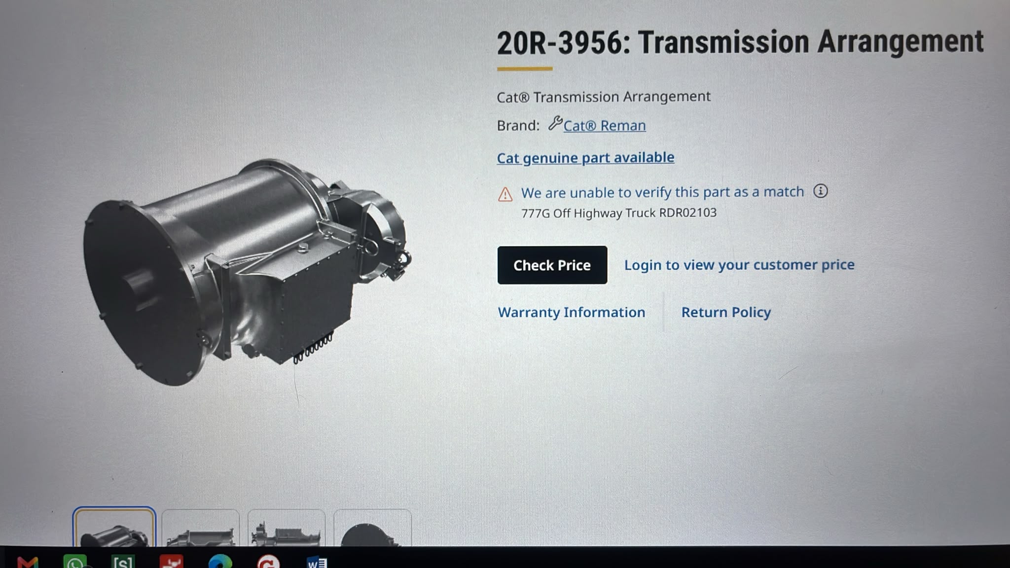Getriebe CAT 20R3956, aus CAT 777G, Dumper – Bild 4